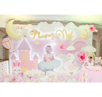 Trang trí sinh nhật cho bé Mie chủ đề Công chúa
