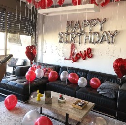 Set trang trí sinh nhật người yêu tại phòng khách